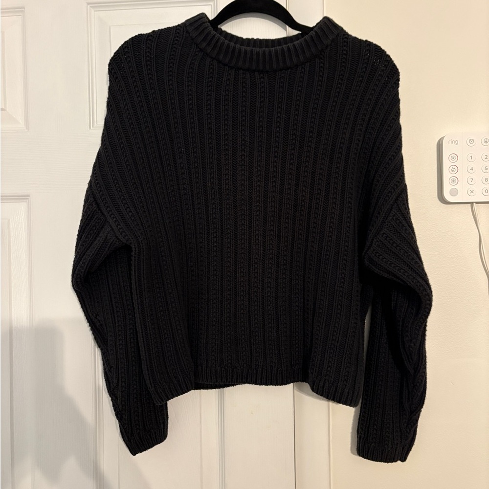 Universal Thread Black Ribbed Women's Sweater